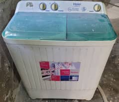 Hier washing machine with dryer, available for sale. Gulistan e Johar.