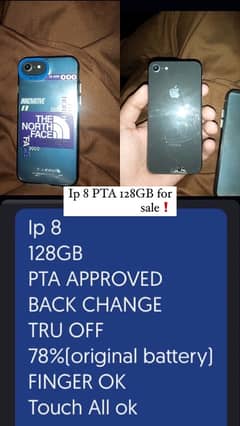 i phone 8 PTA 128GB