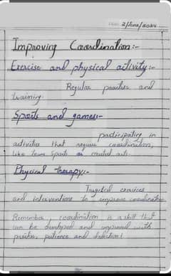 handwriting assignment work