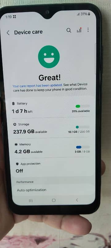 Samsung A25 5G 8GB. 256GB official PTA approved box Sath hai 1