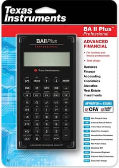 Texas Instruments BA II Plus Professional Calculator.