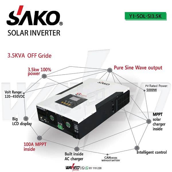 Hybrid Inverter  Sako 3.5kw. 1