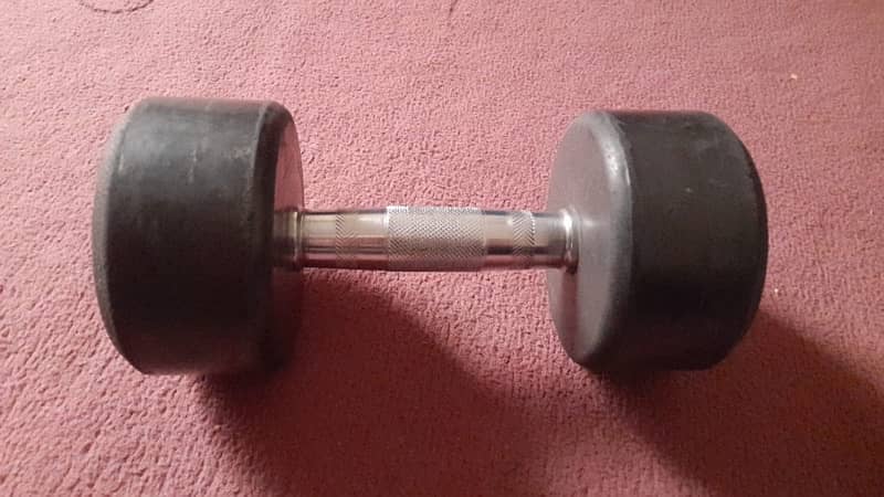 Rubber Coated Dumbbell 0