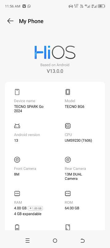 Tecno spark go2024 4