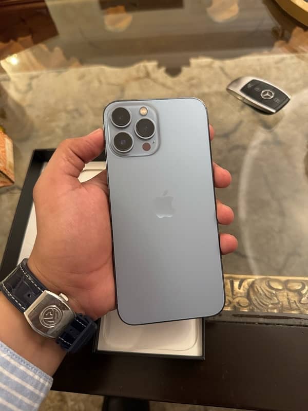 iphone 13 pro max sierra blue 256 GB pta aproved 2