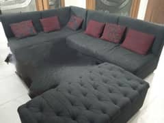 L shape sofa, setti in good condition for sale