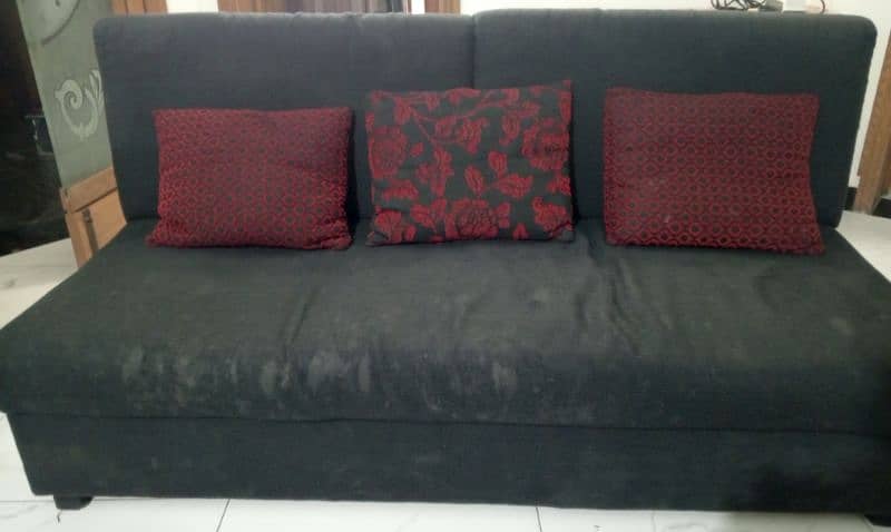 L shape sofa and setti in good condition for sale 1