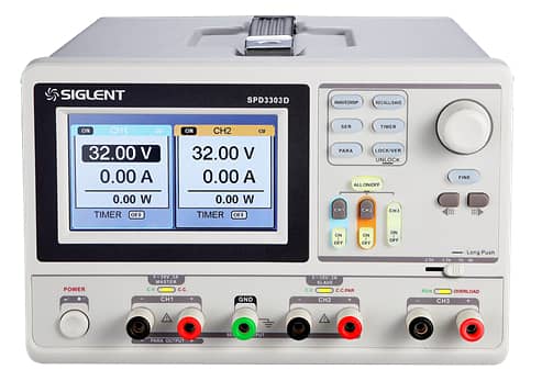 SPD3303D Siglent DC Power Supply, TFT-LCD Display, 0~30V 0~3Amp, 100V/ 0