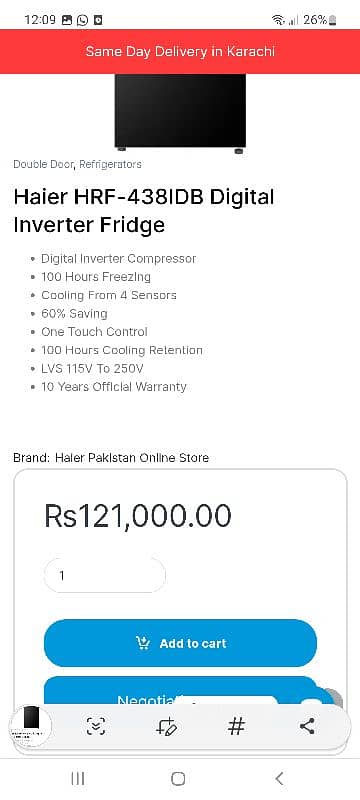 Haier digital inverter fridge 1