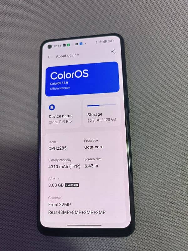 urgent sale oppo f19 pro 8+8/128 6