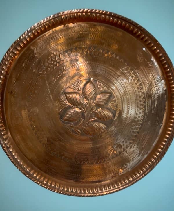 Copper Tray Original Antique 0