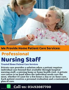 Nursing Staff / Patient Care/Elder Care/Patient Attendent/Baby Sitter