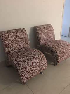 Zebra print chairs