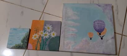 3 beautiful Reference painting hand made