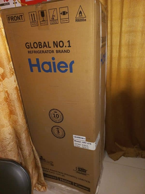 Haier Refrigerator MODEL: HRF-276 SERIES: EBDA COLOR: GOLD 1