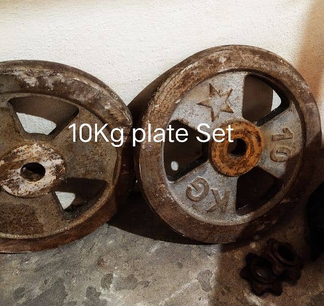 Gym weight, dumbbells plates rood,bench matt 4