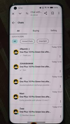 One Plus 10 Pro Green line after update KINDLY WHATSAPP ME