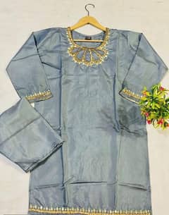 Stylish Women Stitched Silk With Mirror Work