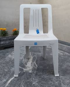 Plastic chair VIP-610, Pure White & Peach