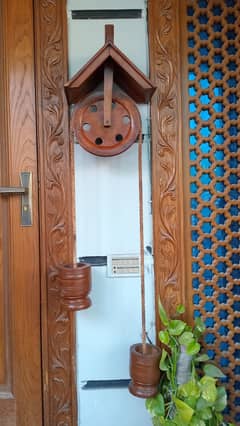 wall hanging pulley | wooden wall hanging | Pulley |handcraft for sale