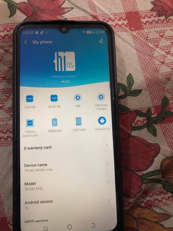 Tecno Spark 6 go 3gb ram 64gb rom 4