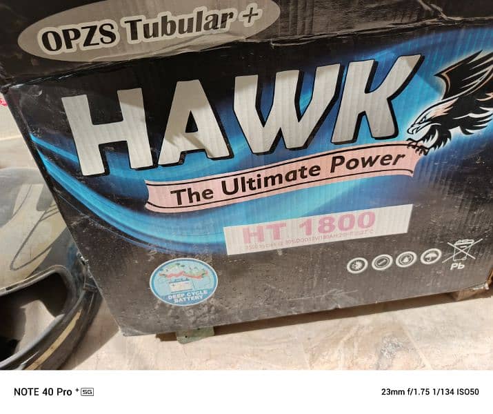 Hawk 180 AH Tubular Battery 1