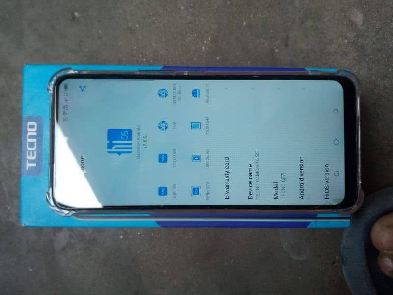 Tecno Camon 16 Ram Memory 6/128 Good Condition 1