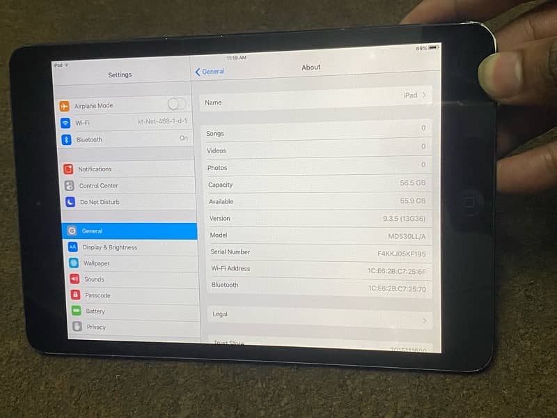 Apple ipad mini 1 (storage 56.5Gb)exchange with iPhone Wh(03274117805) 10