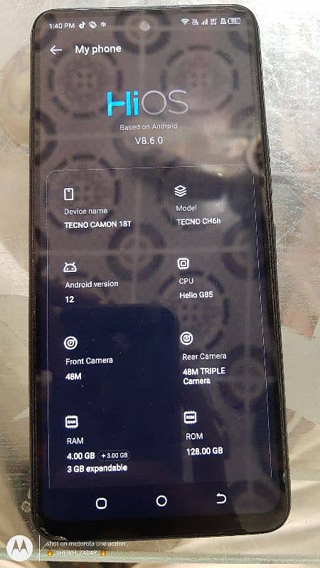 tecno camon 18t 0