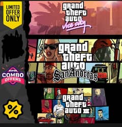 GTA San Andreas, GTA vice City and GTA 3