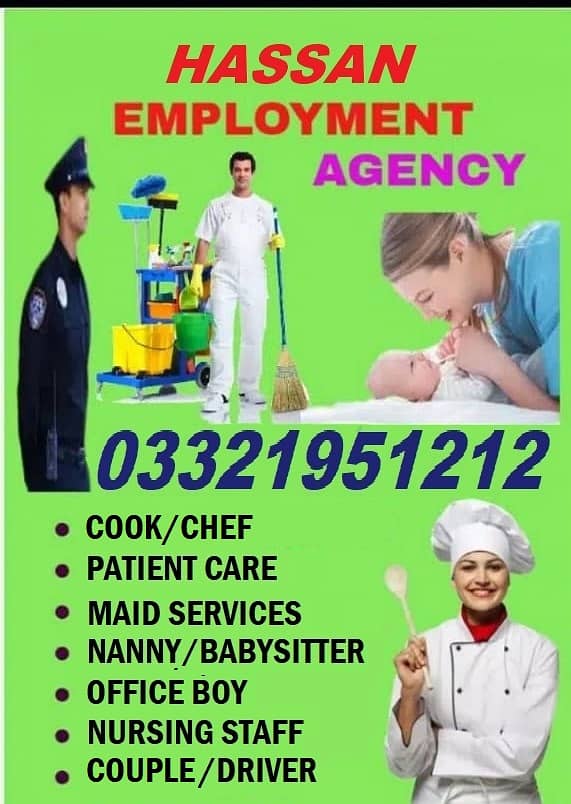 Maid, Nanny, Patient Care, Babysitter, House maids, Cook, Helper 0