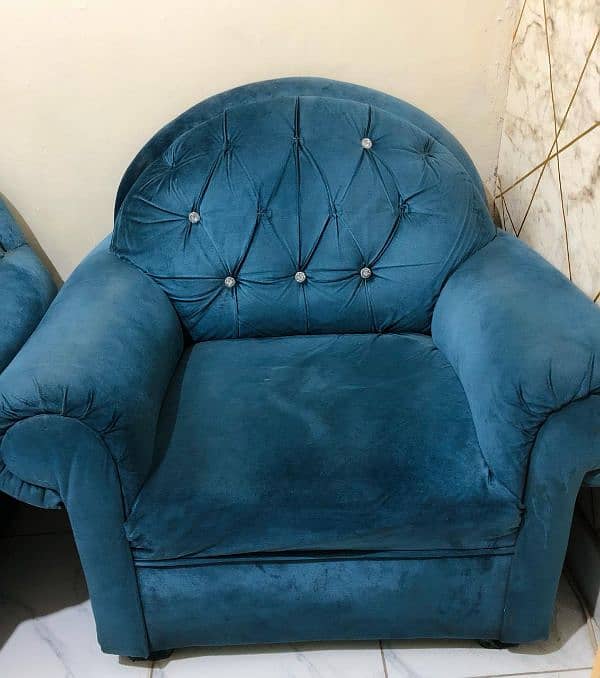 blue velvet sofa set 2