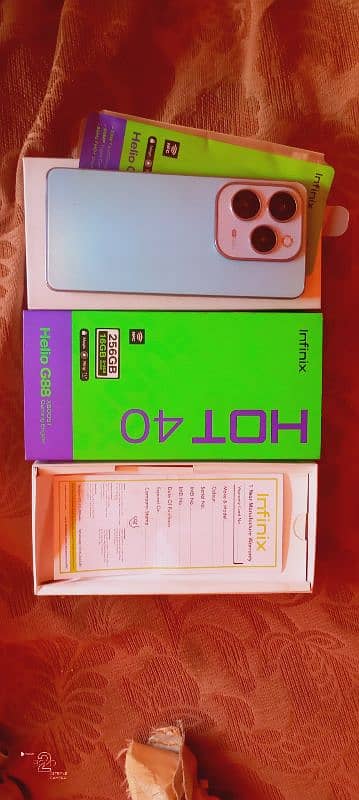 Infinix hot 40 RMA 8+8. . 256 condition 10/10. box 1