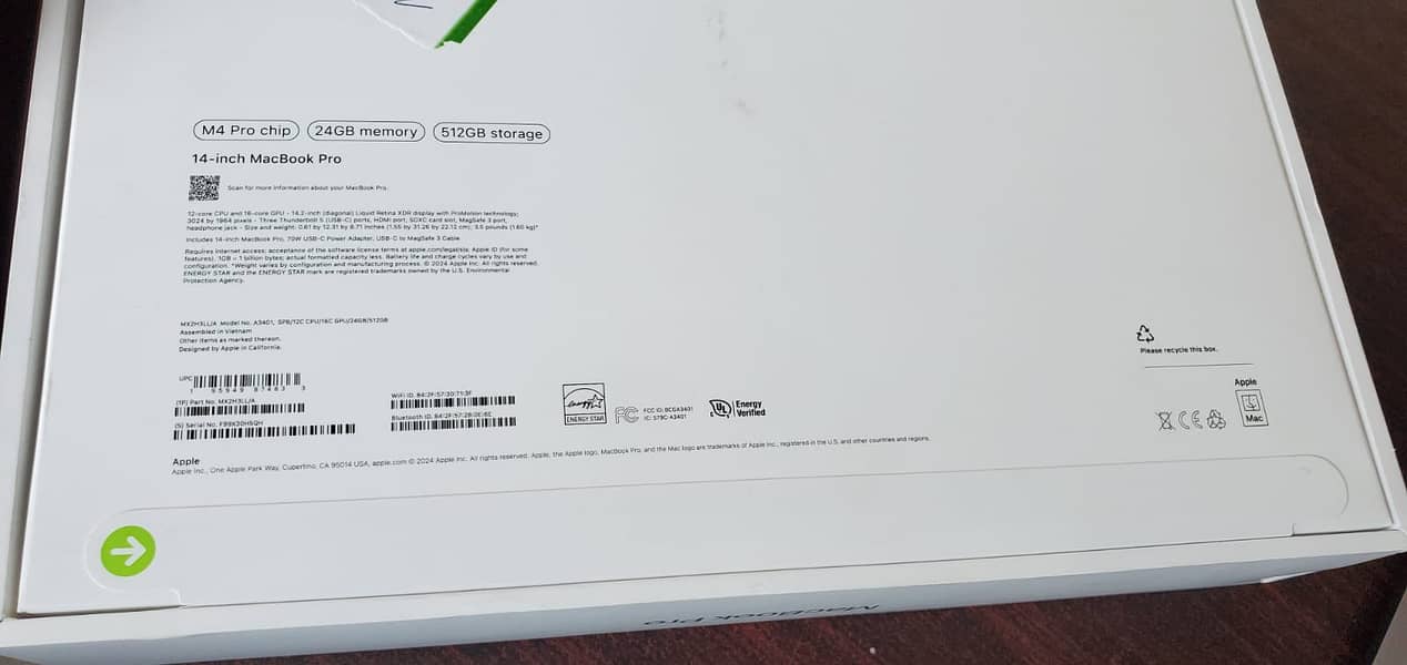 MACBOOK M4 PRO 14" 24GB RAM 512GB SSD NEW COMPANY PURCHASED 2