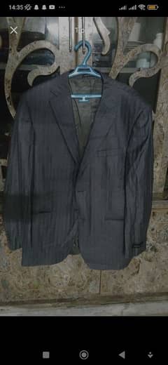 Two piece suit large size (52) Pant waist 36 in excellent condition.