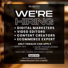 Digital marketing and social media management job only females