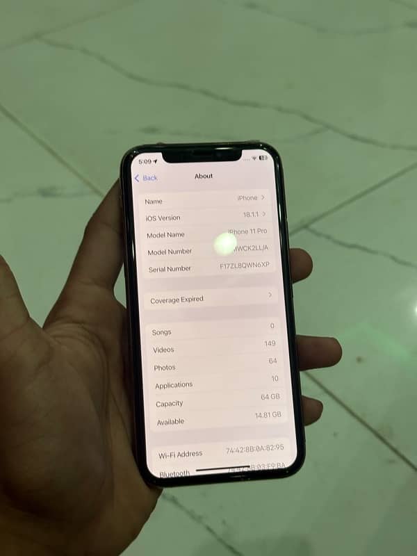 Iphone 11 pro factory unlock 64gb golden colur  whatsap nu 03306505203 8