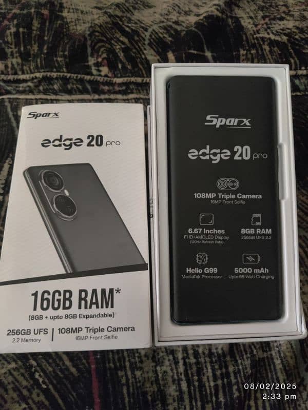 sparx edge 20 pro 12/256 gb 11 month warranty 1