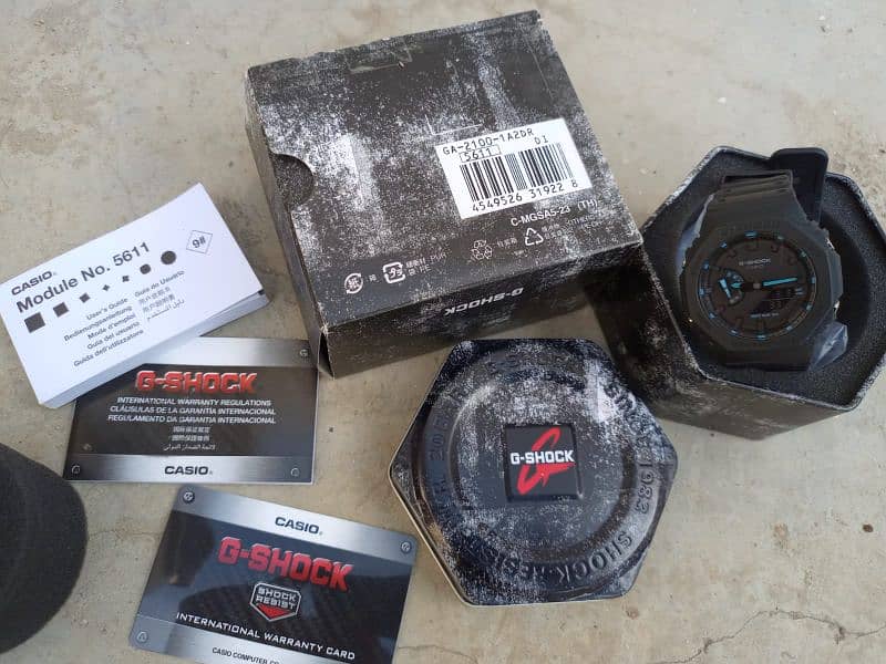 Casio G Shock GA-2100-1A2DR Blue New Complete Boxing Warranty Card 5