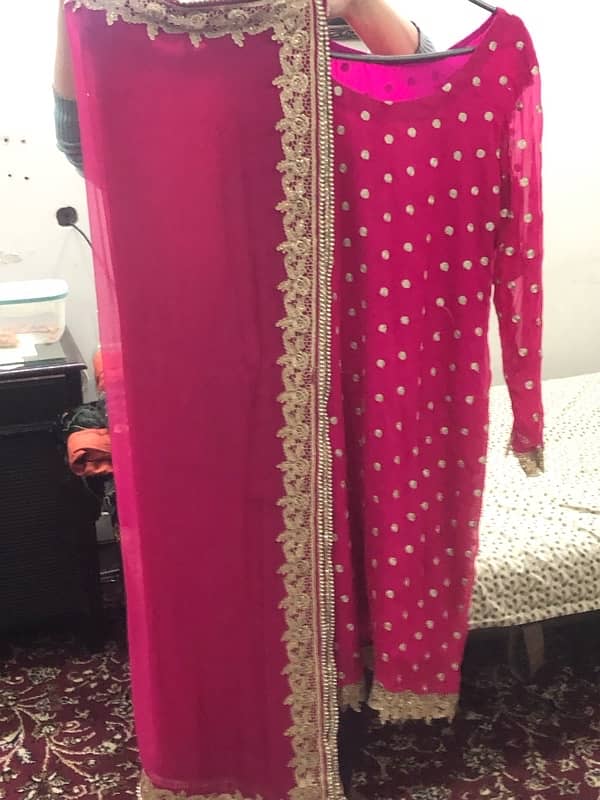 chiffon 2 piece party wear suit 2