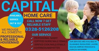 Maids / Baby Sitters / Patient care / Helper/ Cook / House maids