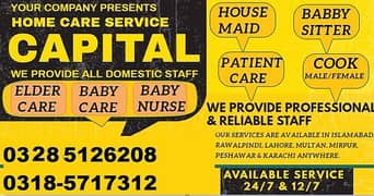 House Maid , Babysitter , Patient Care , Nurse , Driver, Maids, Cook