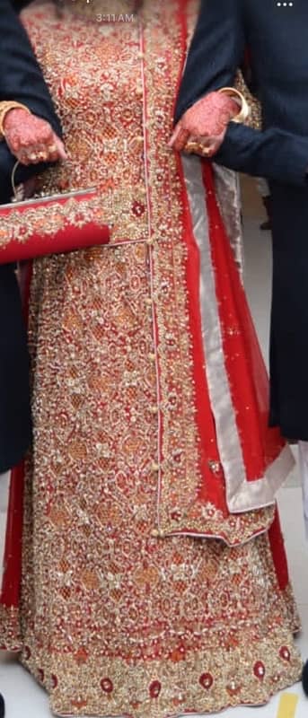 bridal heavy lehnga urgently for sale work on chippon 1