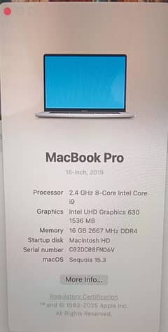 MacBook Pro 16-inch (2019) | Core i9 | 16GB RAM | Excellent Condition