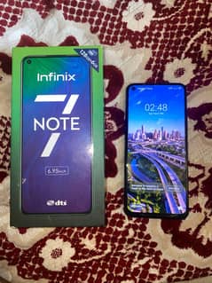 Infinix note 7  6/128 with box all genuine no open no repair