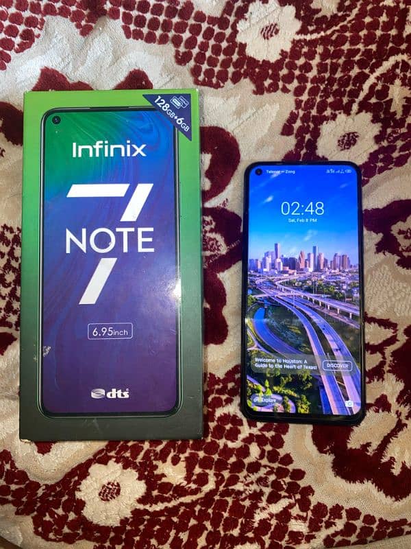 Infinix note 7  6/128 with box all genuine no open no repair 0