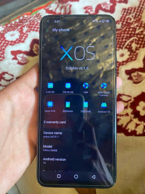 Infinix note 7  6/128 with box all genuine no open no repair 7