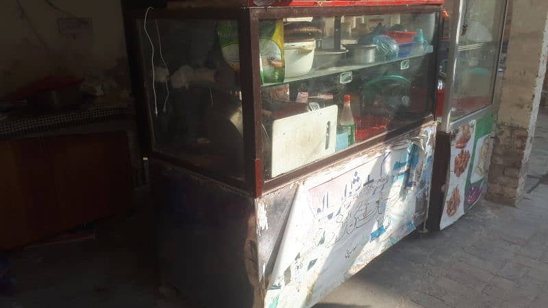 steel/ glass counter moveable 2