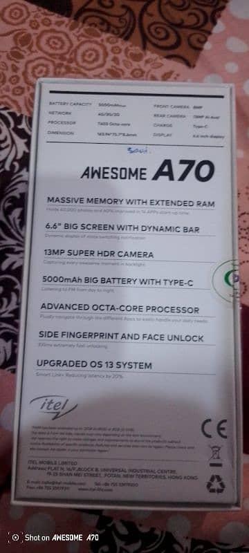 Itel Awesome A70 5