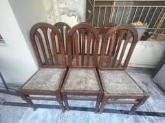 6 Almost brand new dining chairs pure wood